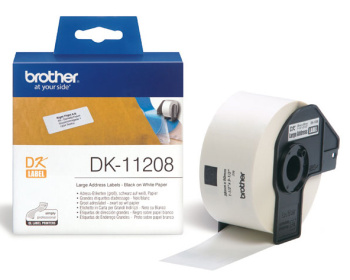 Brother - DK-11208 (papírové / široké adresy-400 ks) 38x90mm (DK11208)
