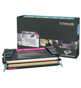Lexmark C736, X736, X738 Magenta High Yield Return Programme Toner Cartridge (10K) (C736H1MG)