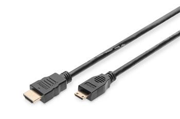Digitus HDMI 1.3 / 1.2 (C to A) připojovací kabel 2 m, pozl. kontakty, Ultra HD 24p (AK-330106-020-S)