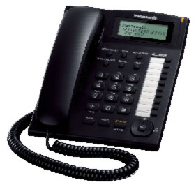 Panasonic KX-TS880FXB - jednolinkový telefon, černý (5025232560523)