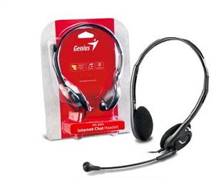 Genius headset - HS-200C, sluchátka s mikrofonem, 2x 3,5mm jack (31710151100)