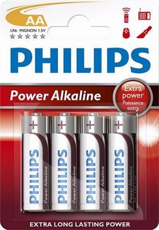 Philips baterie AA PowerLife, alkalická - 4ks (LR6P4B/10)