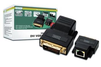Digitus DVI extender přes CAT 5 do vzdálenosti až 70M, max rozlišení 1920X1200 při 60Hz (DS-54101)