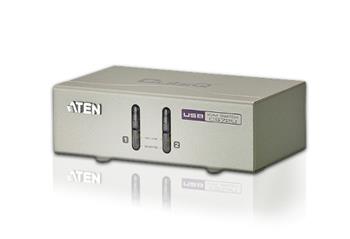 ATEN KVM switch CS-72U USB 2PC audio, with custom cables 1,2m (CS-72U)