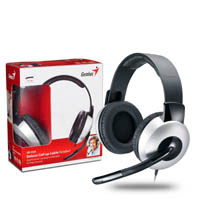 Genius headset - HS-05A (stereo sluchátka + mikrofon), svinovací kabel (31710011100)
