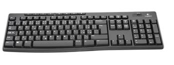 Logitech klávesnice Wireless Keyboard K270, CZ/SK, Unifying přijímač, černá (920-003741)
