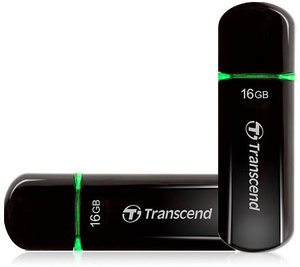 Transcend 16GB JetFlash 600, USB 2.0 flash disk, MLC, černo/zelený, LED indikace, vysokorychlostní, 32MB/s R, 12MB/s W (TS16GJF600)