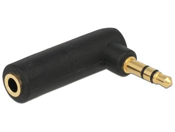 Delock audio adaptér stereo jack 3,5 mm 3 pin samec na samici pravoúhlou (65364)