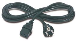 PremiumCord napájecí kabel IEC 320 C19 na CEE7, délka 2,7m (kpspa)