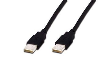 Digitus USB kabel A/samec na A/samec, černý, Měď, 1m (AK-300100-010-S)