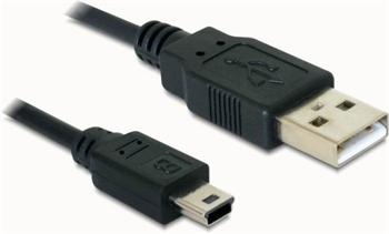 Delock kabel USB 2.0 A-samec > USB mini-B 5-pin samec, 0,7 metru (82396)
