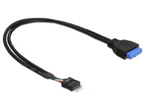 DeLock adaptér USB 3.0 19-pin samice na USB 2.0 8-pin samec (83095)