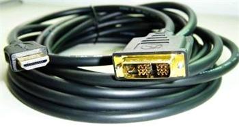 GEMBIRD Kabel HDMI-DVI 3m, M/M stíněný, zlacené kontakty (KAB051I24)