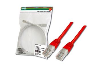 Digitus Patch Cable, UTP, CAT 5e, AWG 26/7, měď, červený 1m (DK-1511-010/R)