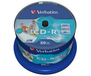 VERBATIM CD-R AZO 700MB, 52x, printable, spindle 50 ks (43438)