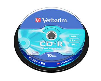VERBATIM CD-R 700MB, 52x, spindle 10 ks (43437)
