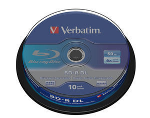 VERBATIM BD-R DL 50GB, 6x, spindle 10 ks (43746)