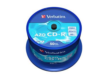VERBATIM CD-R AZO 700MB, 52x, spindle 50 ks (43343)