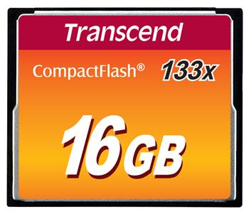 Transcend 16GB CF (133X) paměťová karta (MLC) (TS16GCF133)