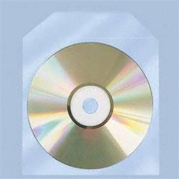 COVER IT Polypropylenový obal na CD/DVD, průhledný s klipem - 100ks (12801P)