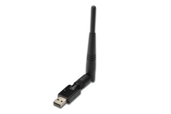 DIGITUS Bezdrátový 300N USB 2.0 adapter, 300Mbps, Realtek 8192 2T/2R, externí anténa, (DN-70543)