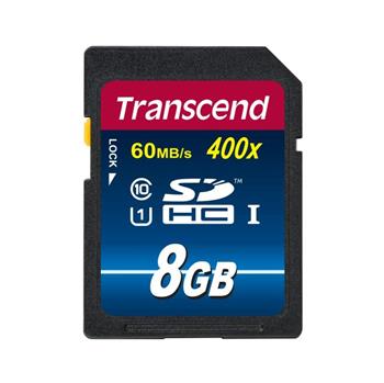 Transcend 8GB SDHC (Class10) UHS-I 400X (Premium) paměťová karta (TS8GSDU1)