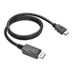 Kabel C-TECH DisplayPort/HDMI, 3m, černý
