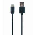 Kabel CABLEXPERT USB 2.0 Lightning (IP5 a vyšší) nabíjecí a synchronizační kabel, 1m, černý