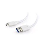 Kabel CABLEXPERT USB 3.0 AM na Type-C kabel (AM/CM), 1m, bílý