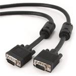 Kabel GEMBIRD přípojný k mon  15M/15M VGA 15m stíněný extra, ferrity BLACK