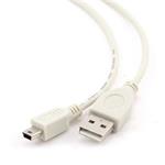 Kabel mini USB 2.0, 5pin, 1,8m, bílý