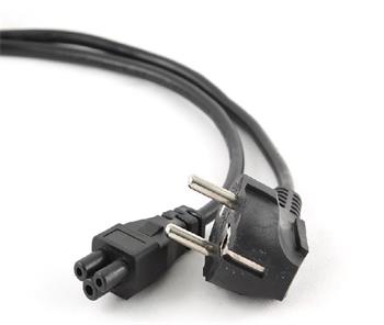 Kabel napájecí k notebooku,černý, 1.8m (trojlístek)