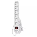 Kabel prodlužovací 3m 220V, 6 zásuvek, s vypínačem