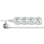 Kabel prodlužovací 5m 220V, 4 zásuvky