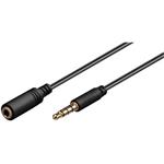 KABEL prodlužovací jack 3.5 M/F, 4pin, 2m, pro Apple iPhone, iPad, iPod