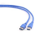 Kabel USB 3.0 A-A 1,8m, prodlužovací, modrý