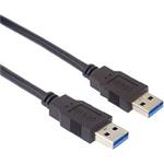 KABEL USB A-A propojovací 2m USB3.0 černý