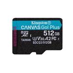 KINGSTON 512GB microSDHC Canvas Go! PLus 170R/100W U3 UHS-I V30 Card bez adapteru