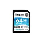 KINGSTON 64GB SDXC Canvas Go! Plus 170R/90W CL10 U3 V30