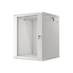 LANBERG Nástěnná jednodílná skříň 19", 15U 600x600 (v rozloženém stavu) šedá (RAL7035)