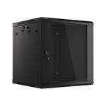 LANBERG Nástěnná jednodílná skříň 19", 22U/600x450 (v rozloženém stavu) černá (RAL9004)   V2