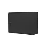 LANBERG Nástěnná jednodílná skříň 19", 4U+3U/540x200, (dodávané složené), nízkoprofilová, plné dveře, černá (RAL9004)