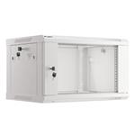 LANBERG Nástěnná jednodílná skříň 19", 6U/600x450 (v rozloženém stavu) V2 šedá (RAL7035)