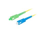 LANBERG optický patch cord SM SC/APC-SC/UPC simplex 1m LSZH G657A1 průměr 3mm, barva žlutá