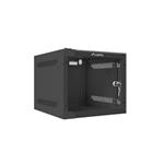 LANBERG RACK CABINET 10” WALL-MOUNT 4U/280X310 (FLAT PACK) WITH GLASS DOOR BLACK
