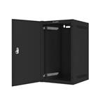 LANBERG RACK CABINET 10” WALL-MOUNT 9U/280X310 FOR SELF-ASSEMBLY WITH METAL DOOR BLACK   (FLAT PACK)