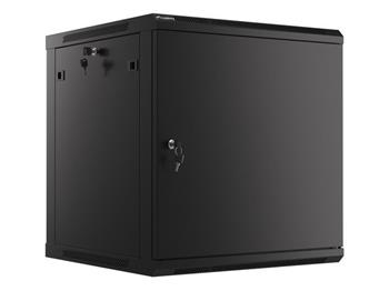LANBERG RACK CABINET 19” WALL-MOUNT 12U/600X600 FOR SELF-ASSEMBLY WITH METAL DOOR BLACK (FLAT PACK)