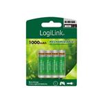 LOGILINK LR03RB4 - 1000mAh, Nabíjecí Baterie AAA Ni-MH, Micro, 1.2V, 4ks