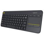 Logitech kláv. Wireless Touch Keyboard K400 Plus, CZ, černá, unifying přijímač