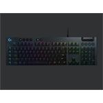 Logitech klávesnice Gaming G815 Lightsync RGB Linear /US /drátová/ lineární spínače - černá
